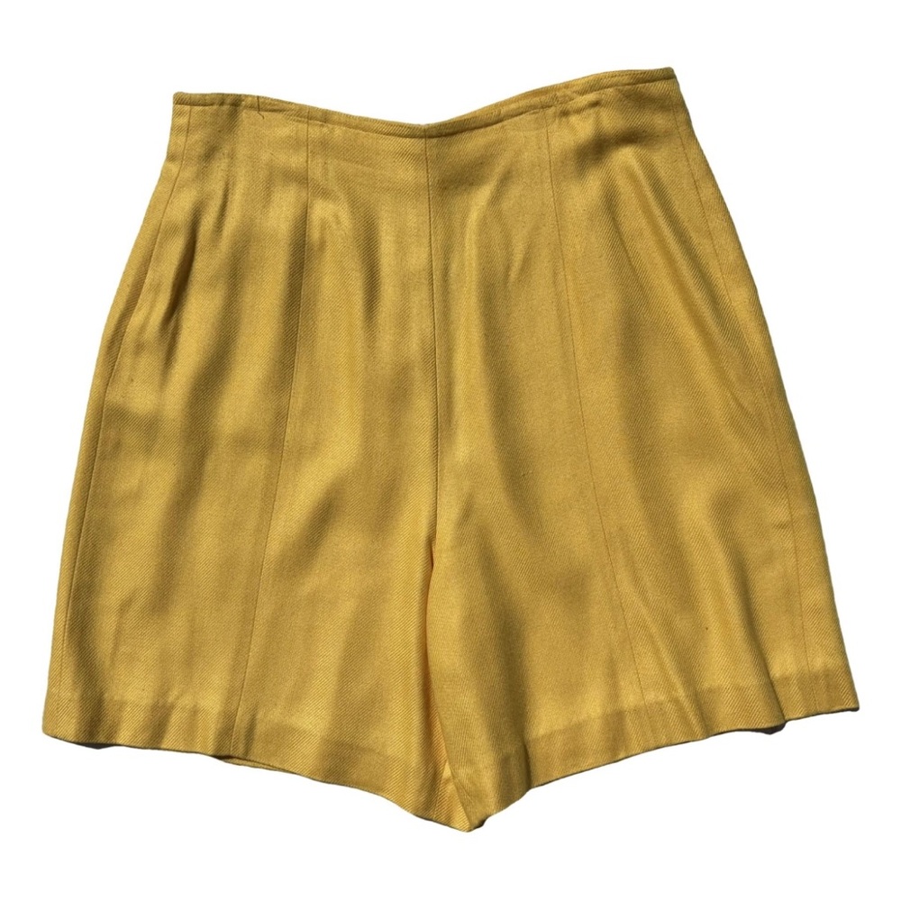 Women's Yellow High-Waisted Shorts